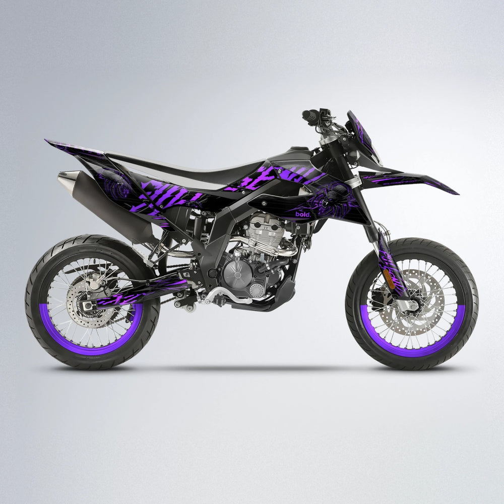 VENOM Aprilia SX 125 supermoto graphics kit in Purple