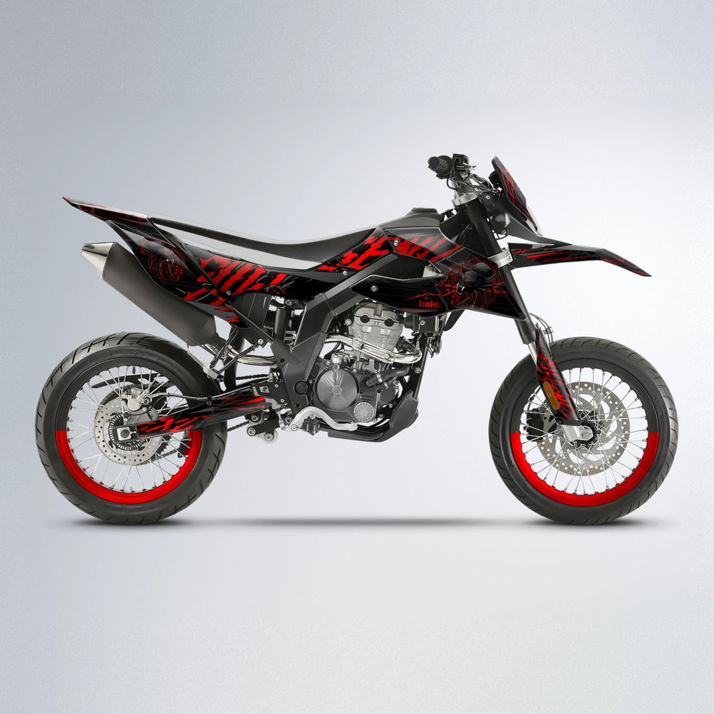 VENOM Aprilia SX 125 supermoto graphics kit in Red