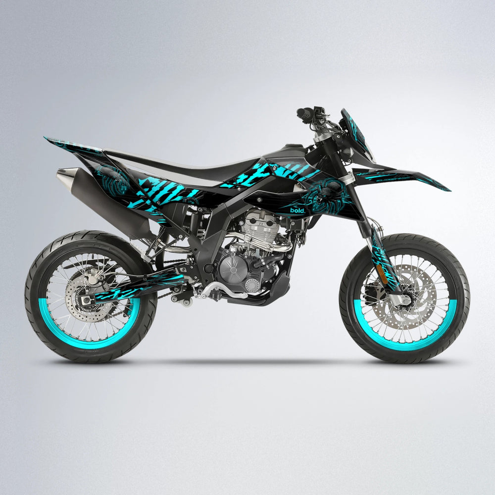 VENOM Aprilia SX 125 supermoto graphics kit in Teal