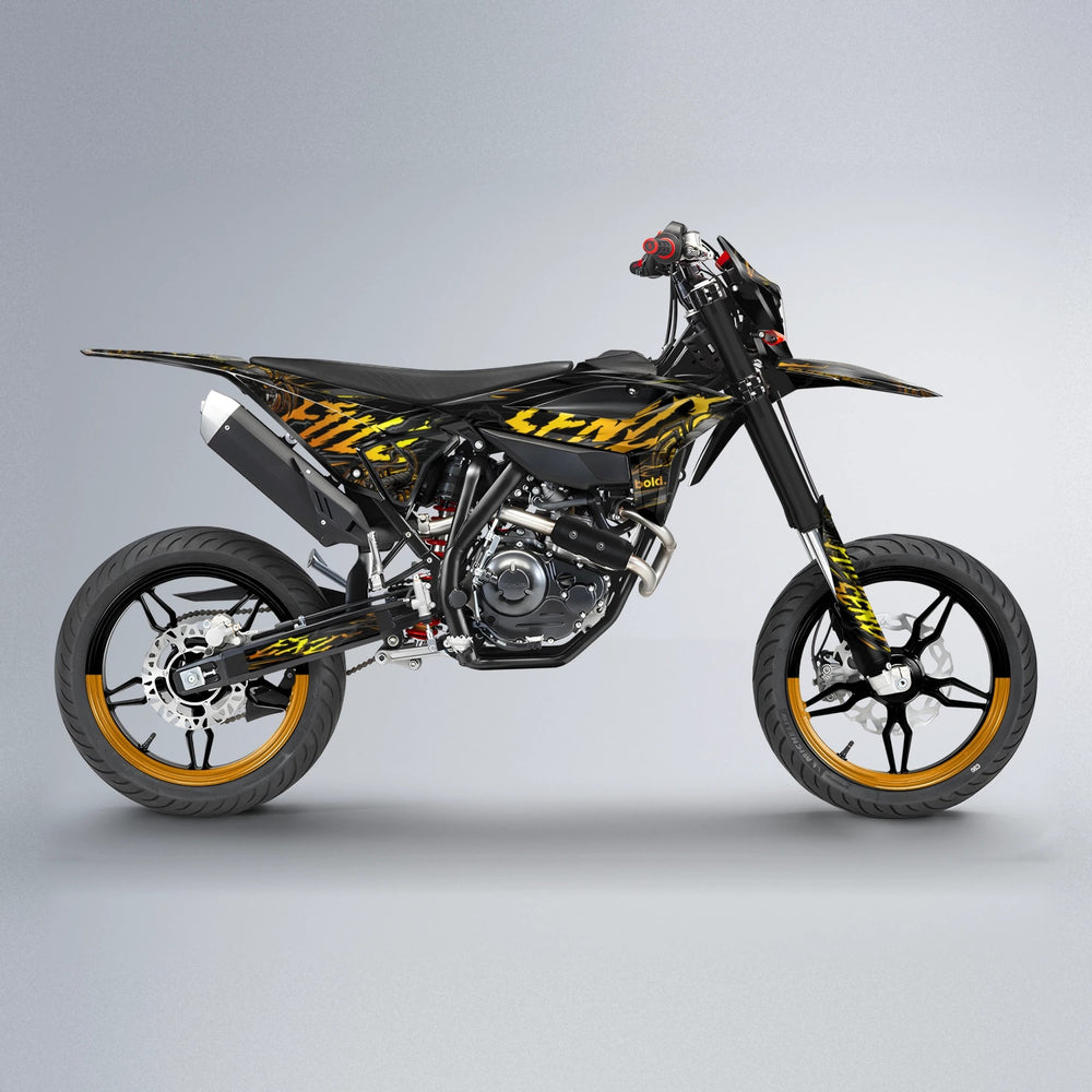 VENOM Beta supermoto graphics kit in Orange & Yellow