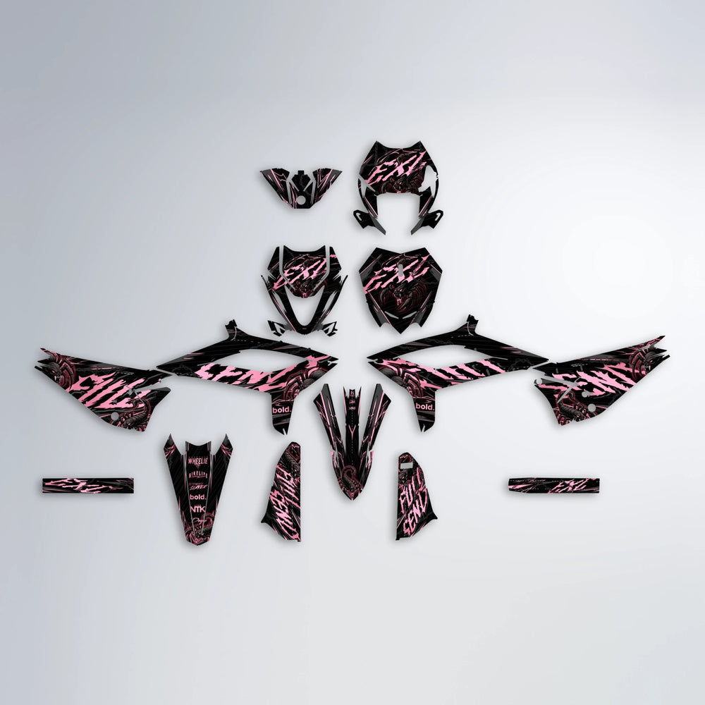 VENOM Beta graphics kit parts layout in Sakura Pink