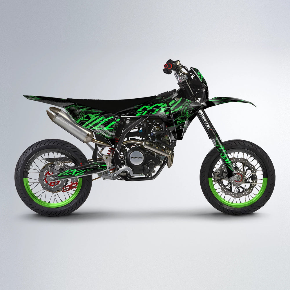 VENOM Fantic supermoto graphics kit in Green