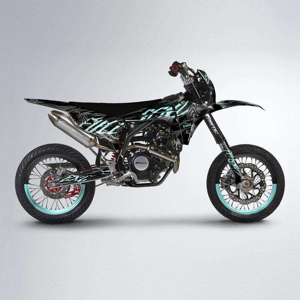 VENOM Fantic supermoto graphics kit in Mint