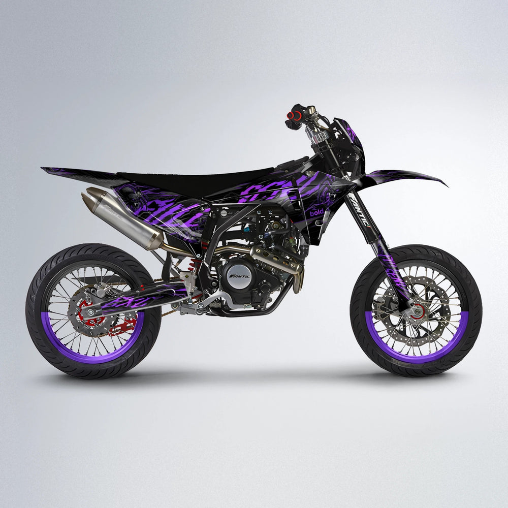 VENOM Fantic supermoto graphics kit in Purple
