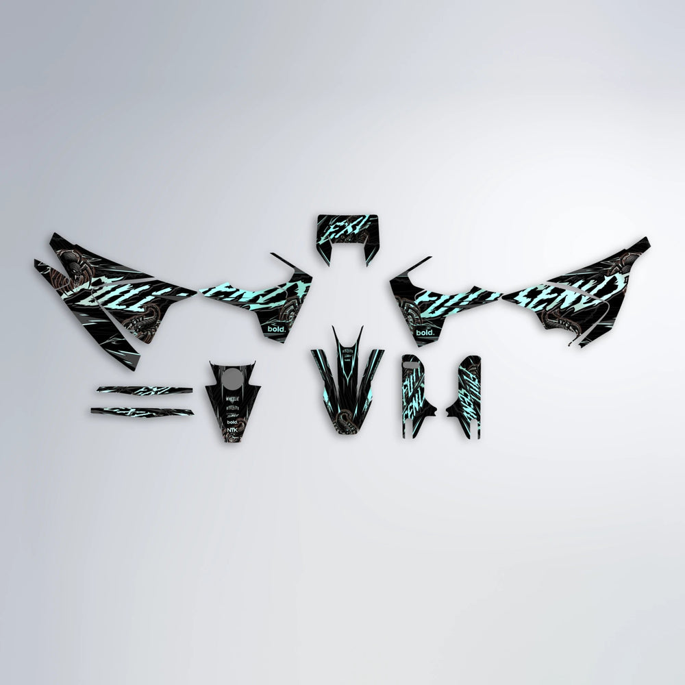 VENOM Husqvarna 701 graphics kit parts layout in Mint