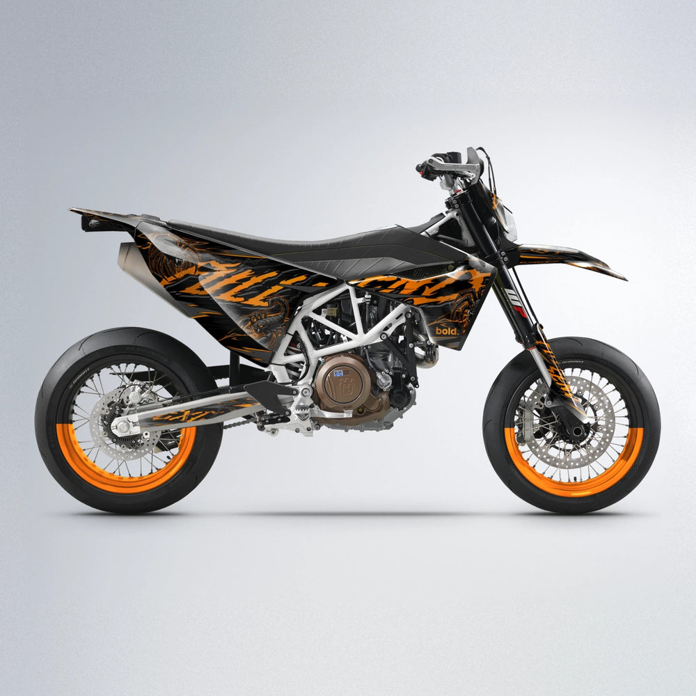 VENOM Husqvarna 701 supermoto graphics kit in Orange