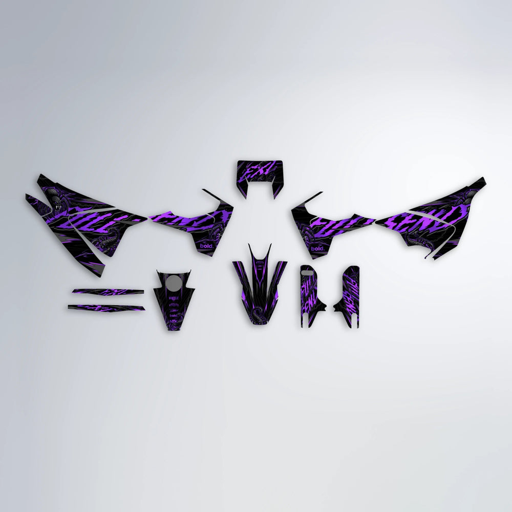 VENOM Husqvarna 701 graphics kit parts layout in Purple