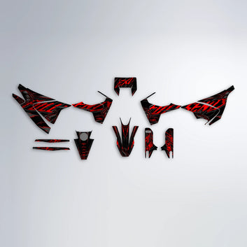 VENOM Husqvarna 701 graphics kit parts layout in Red