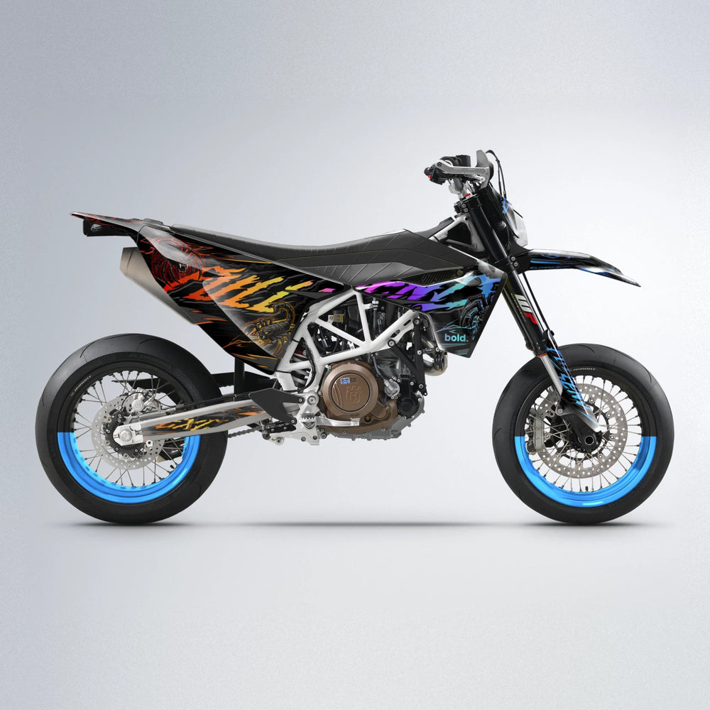 VENOM Husqvarna 701 supermoto graphics kit in Sunset Fade
