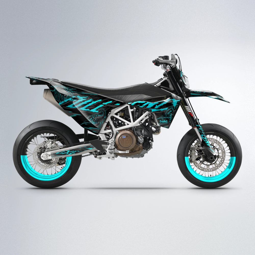 VENOM Husqvarna 701 supermoto graphics kit in Teal