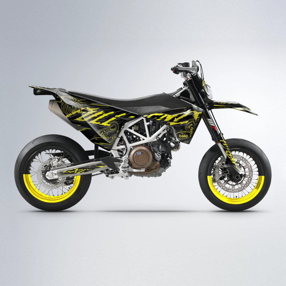 VENOM Husqvarna 701 supermoto graphics kit in Yellow