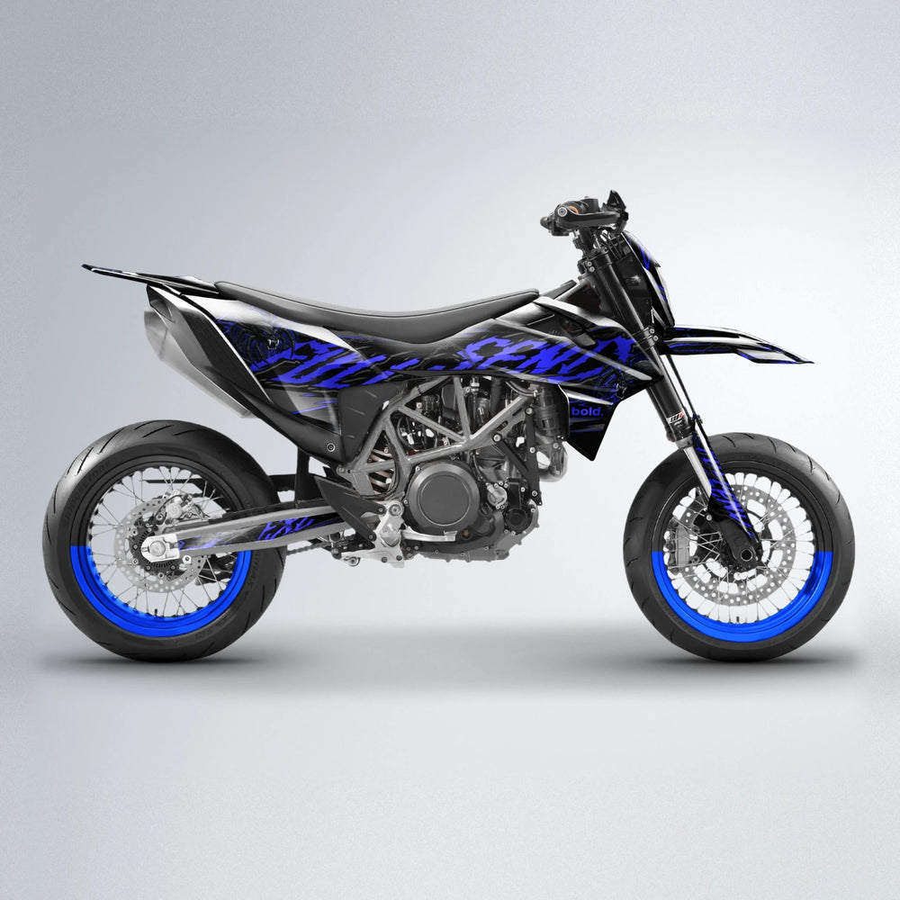 VENOM KTM SMC 690 supermoto graphics kit in Blue