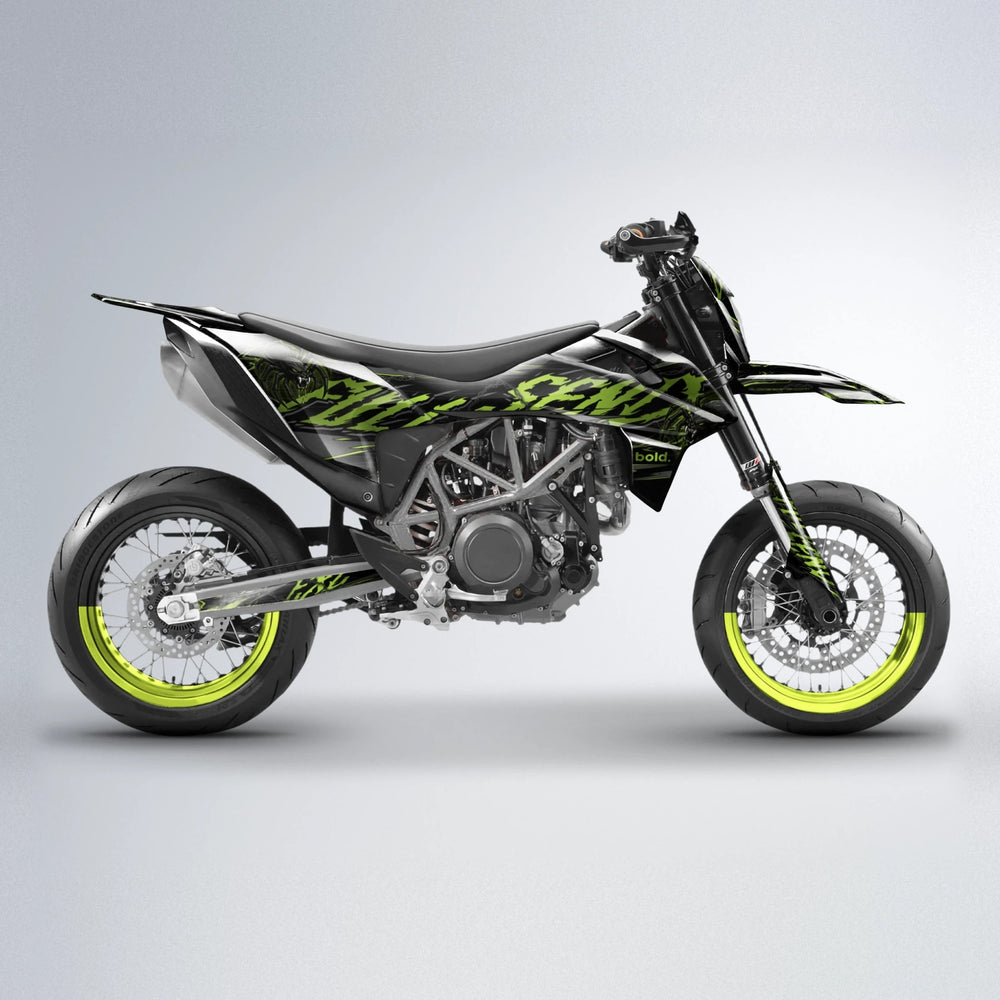 VENOM KTM SMC 690 supermoto graphics kit in Olive