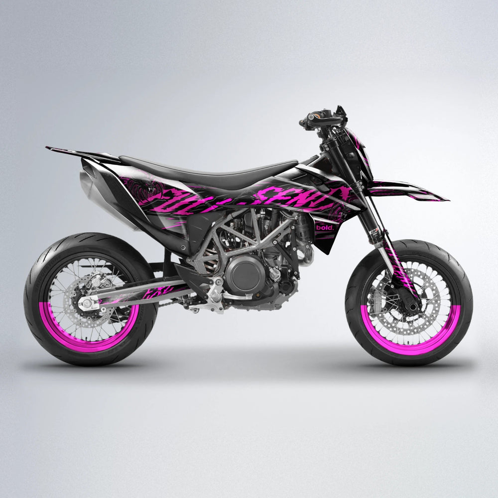 VENOM KTM SMC 690 supermoto graphics kit in Pink