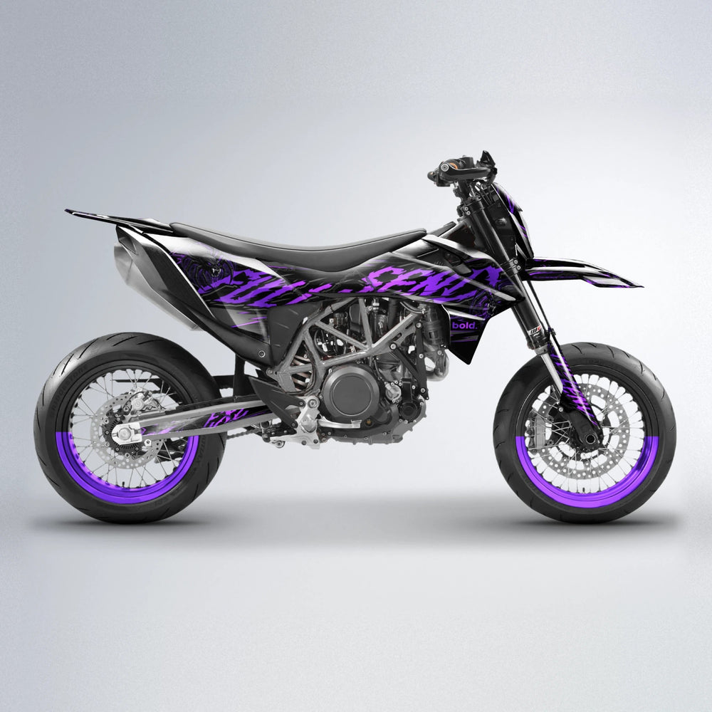 VENOM KTM SMC 690 supermoto graphics kit in Purple