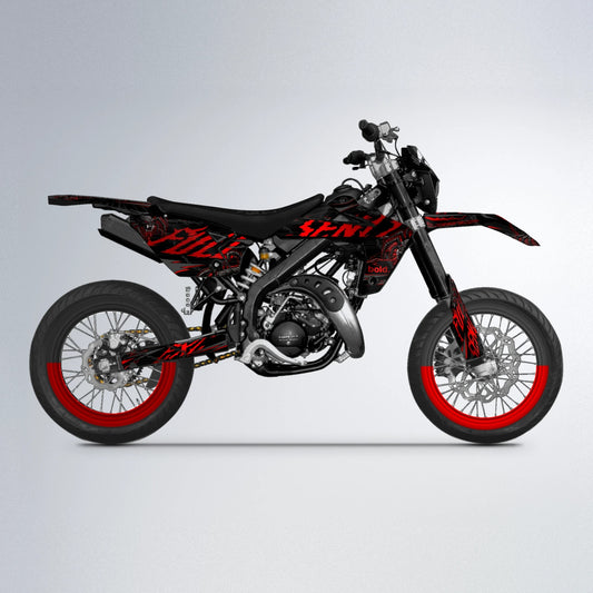 VENOM Rieju MRT supermoto graphics kit in Red