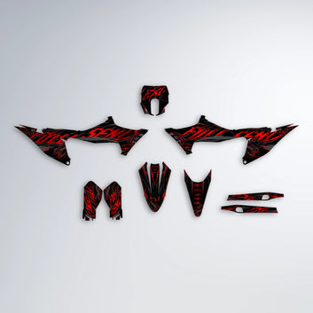 VENOM Stark Varg MX graphics kit parts layout in Red