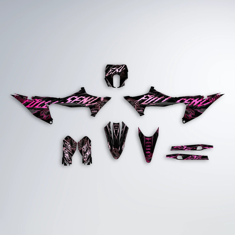 VENOM Stark Varg SM graphics kit parts layout in Flamingo