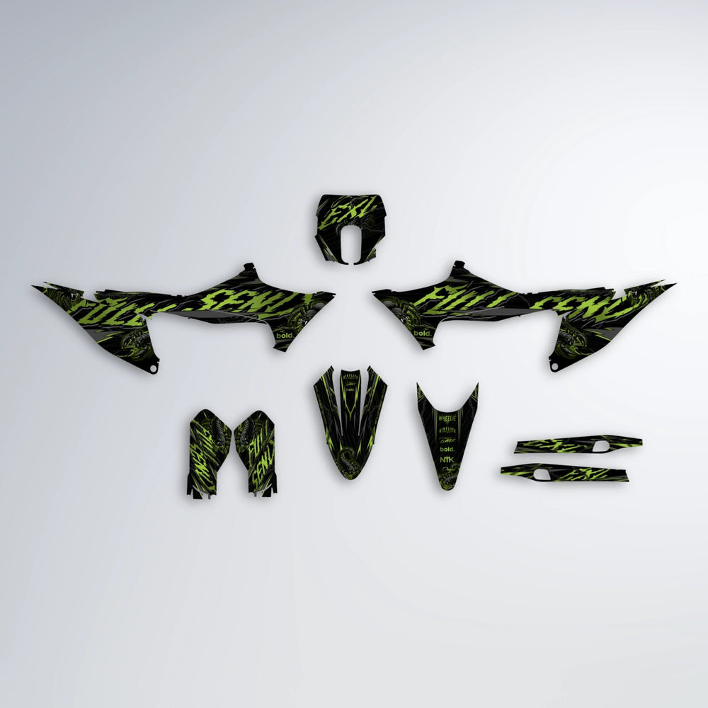 VENOM Stark Varg SM graphics kit parts layout in Olive