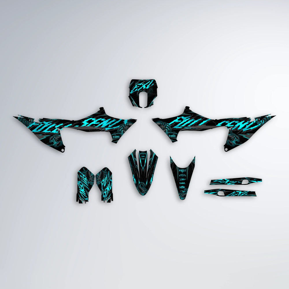 VENOM Stark Varg SM graphics kit parts layout in Teal