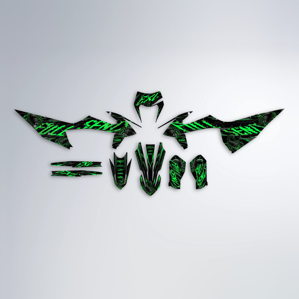 VENOM graphics kit parts layout in Green
