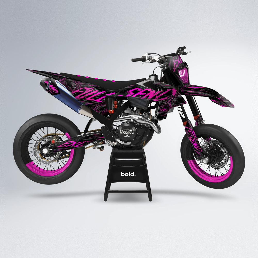 VENOM supermoto graphics kit in Pink