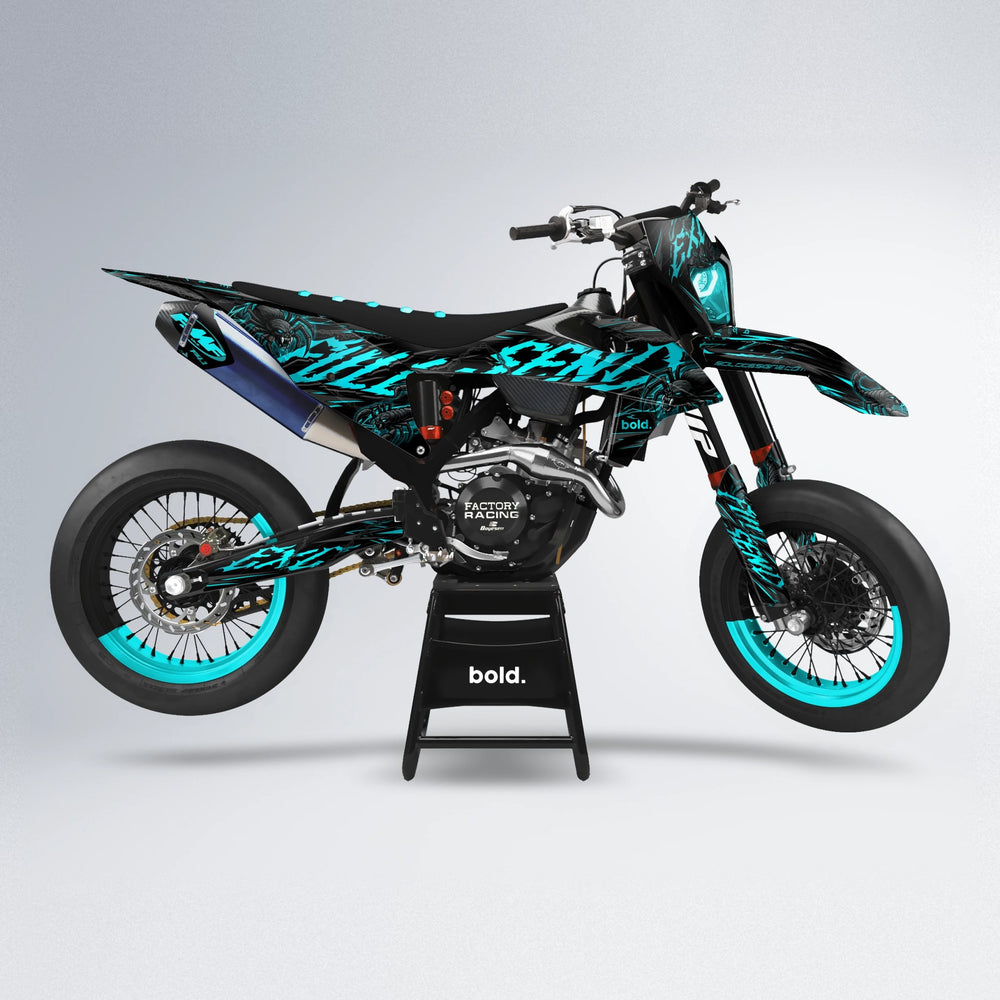 VENOM supermoto graphics kit in Teal