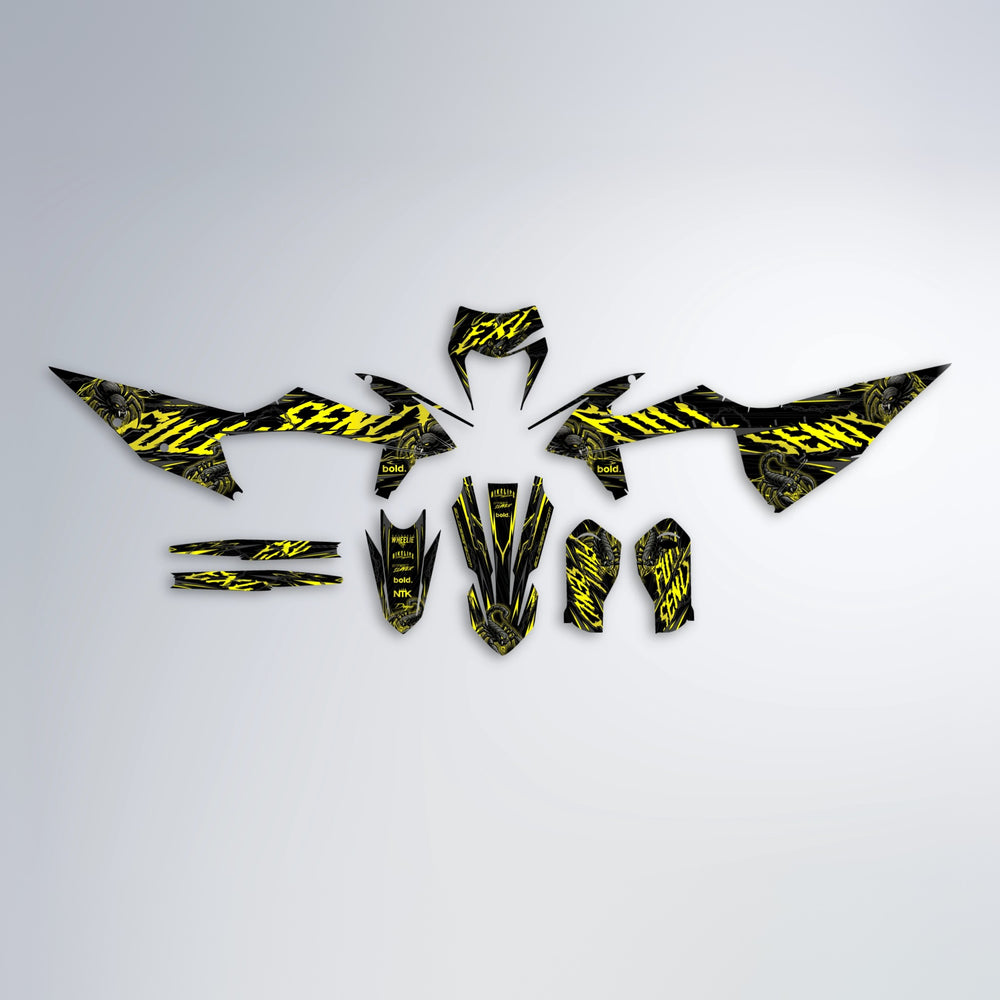 VENOM graphics kit parts layout in Yellow