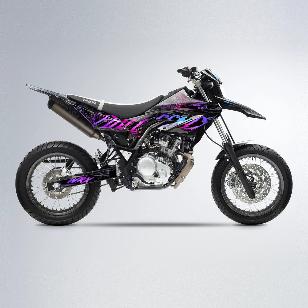 VENOM Yamaha WR 125X supermoto graphics kit in Blue Purple Fade