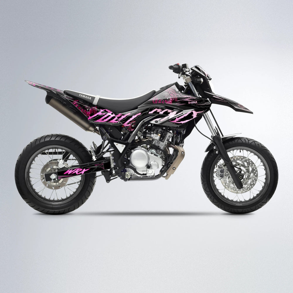 VENOM Yamaha WR 125X supermoto graphics kit in Flamingo