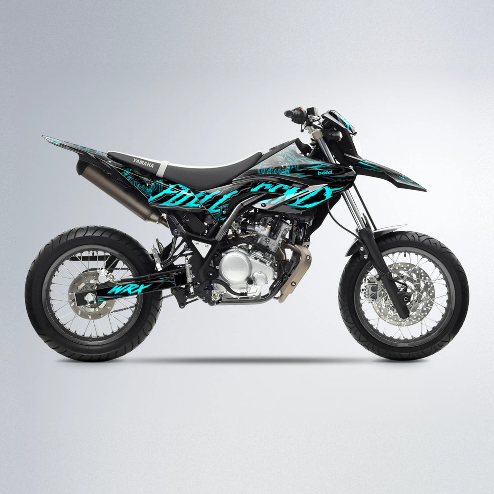 VENOM Yamaha WR 125X supermoto graphics kit in Teal