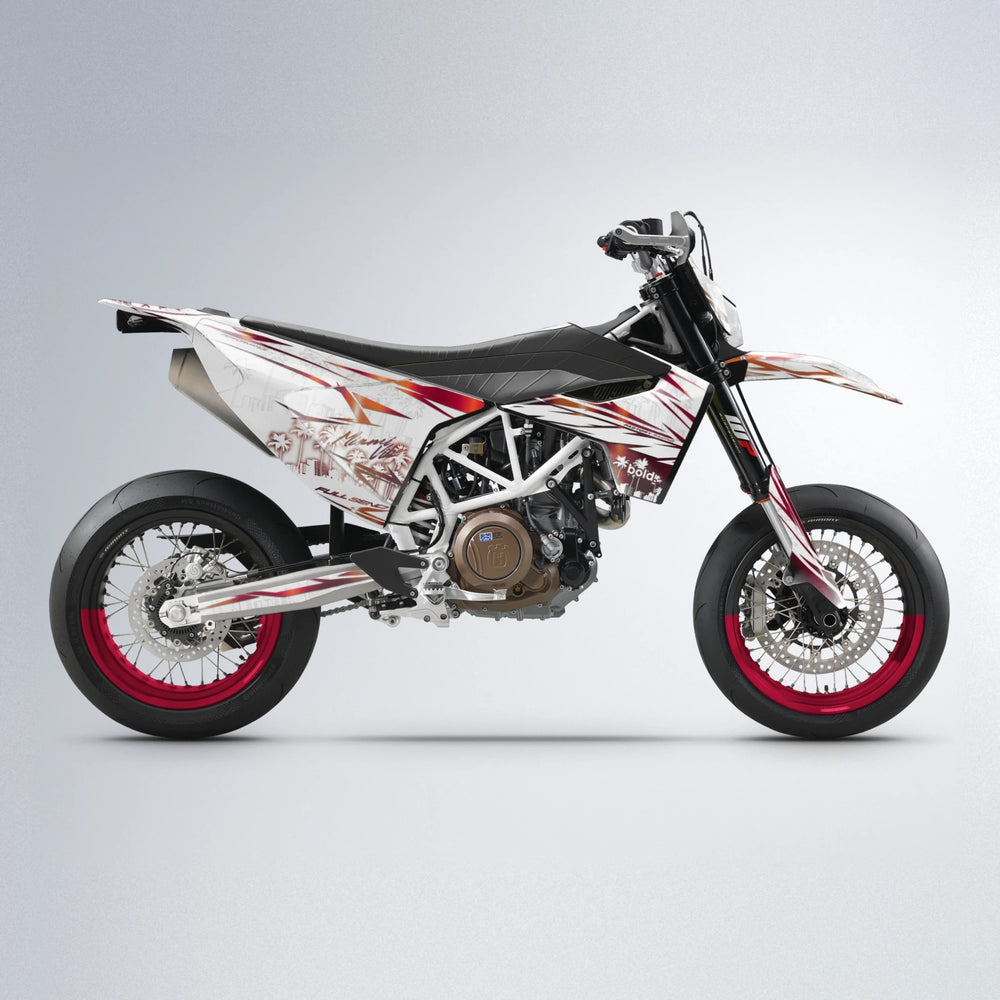 VICTORY Husqvarna 701 supermoto graphics kit in Black & Red