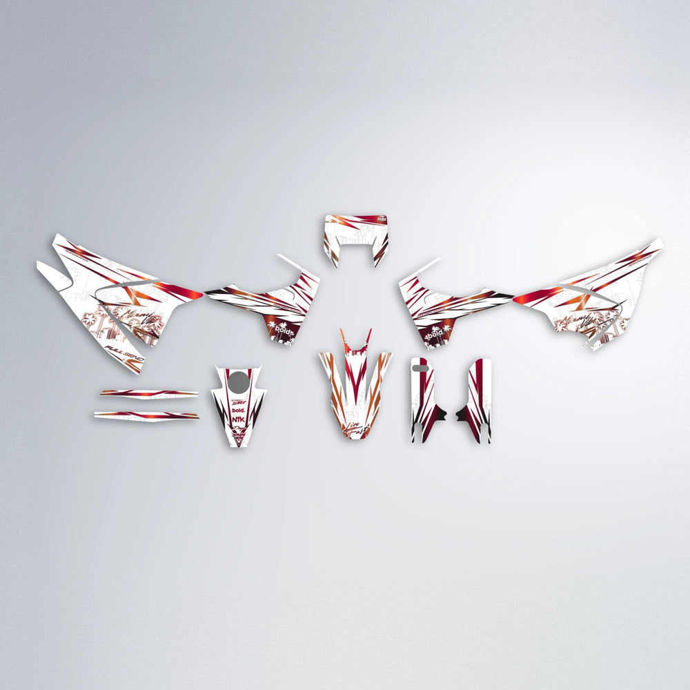 VICTORY Husqvarna 701 graphics kit parts layout in Black & Red
