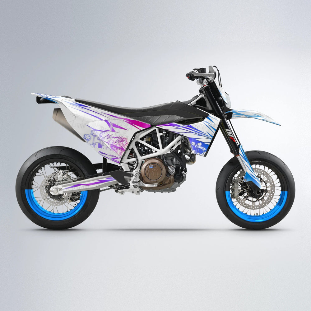 VICTORY Husqvarna 701 supermoto graphics kit in Blue Purple Fade