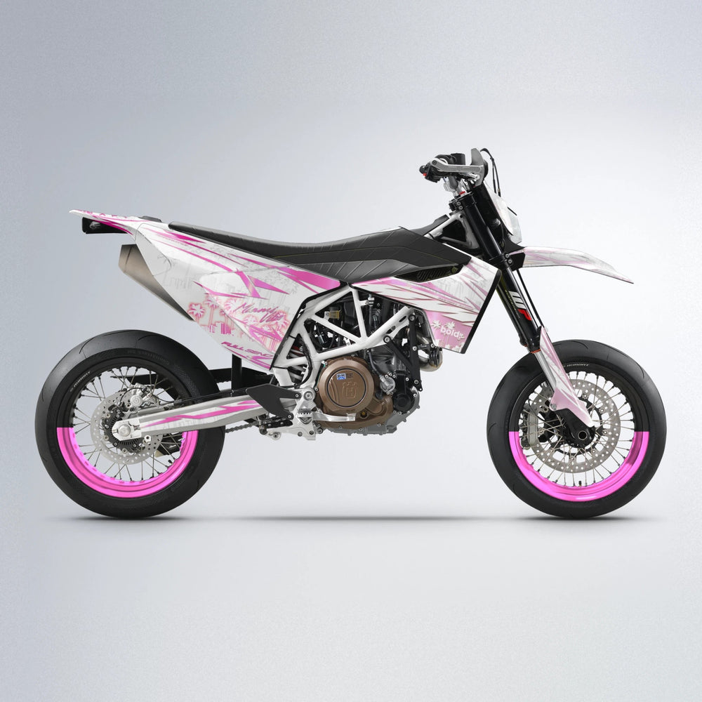VICTORY Husqvarna 701 supermoto graphics kit in Flamingo