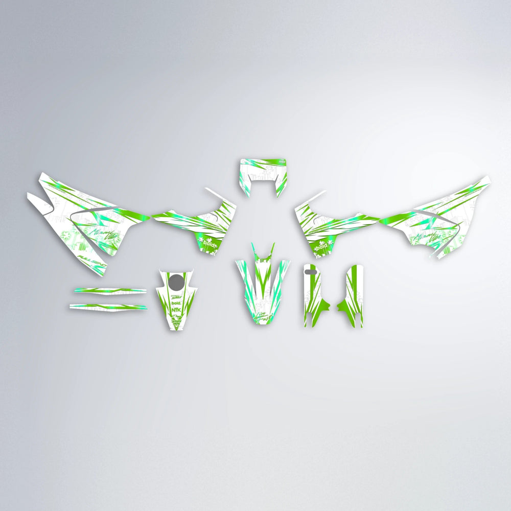 VICTORY Husqvarna 701 graphics kit parts layout in Green