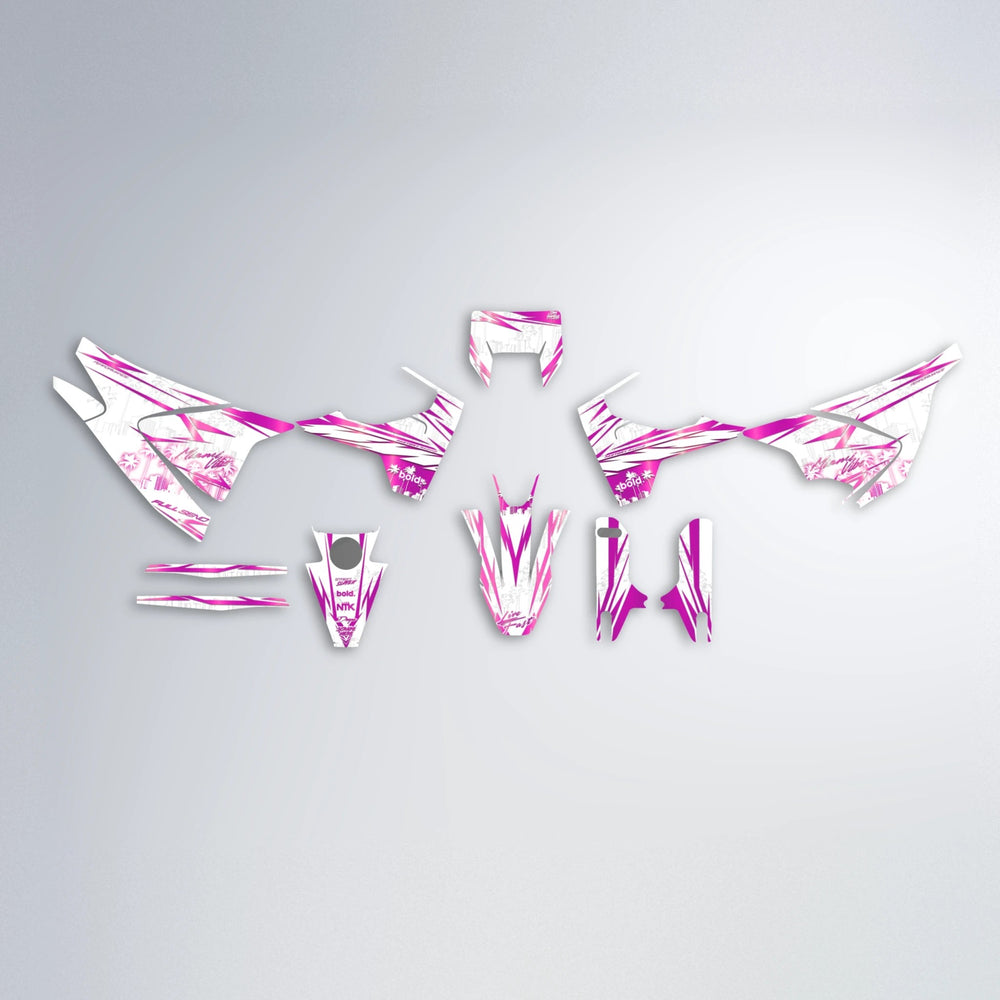 VICTORY Husqvarna 701 graphics kit parts layout in Pink
