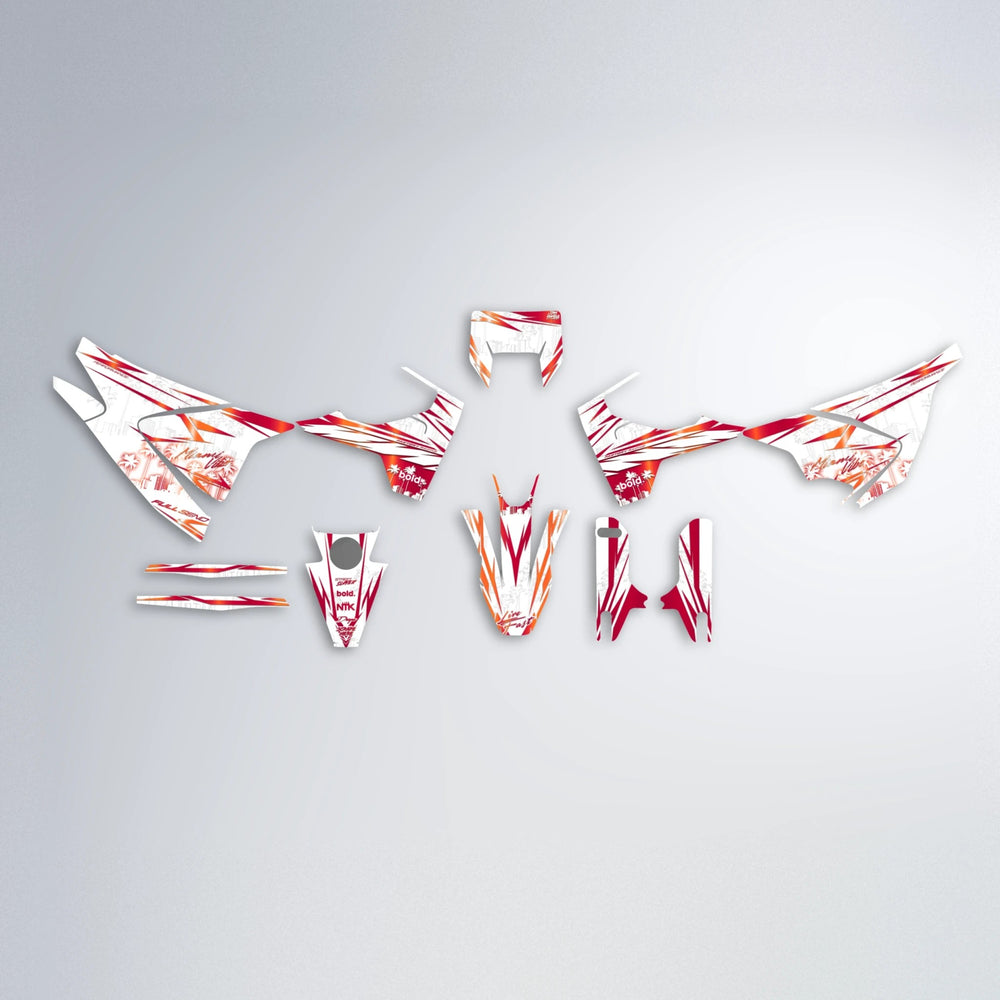 VICTORY Husqvarna 701 graphics kit parts layout in Red