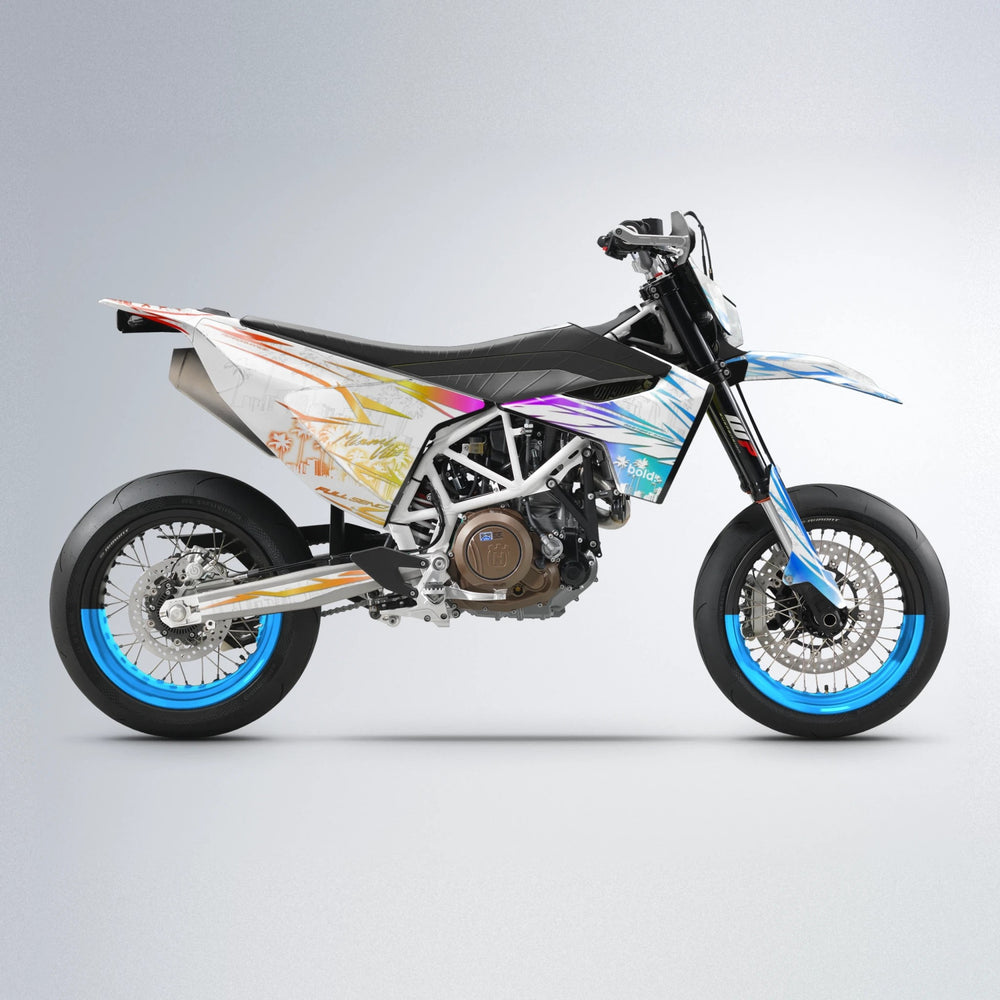 VICTORY Husqvarna 701 supermoto graphics kit in Sunset Fade