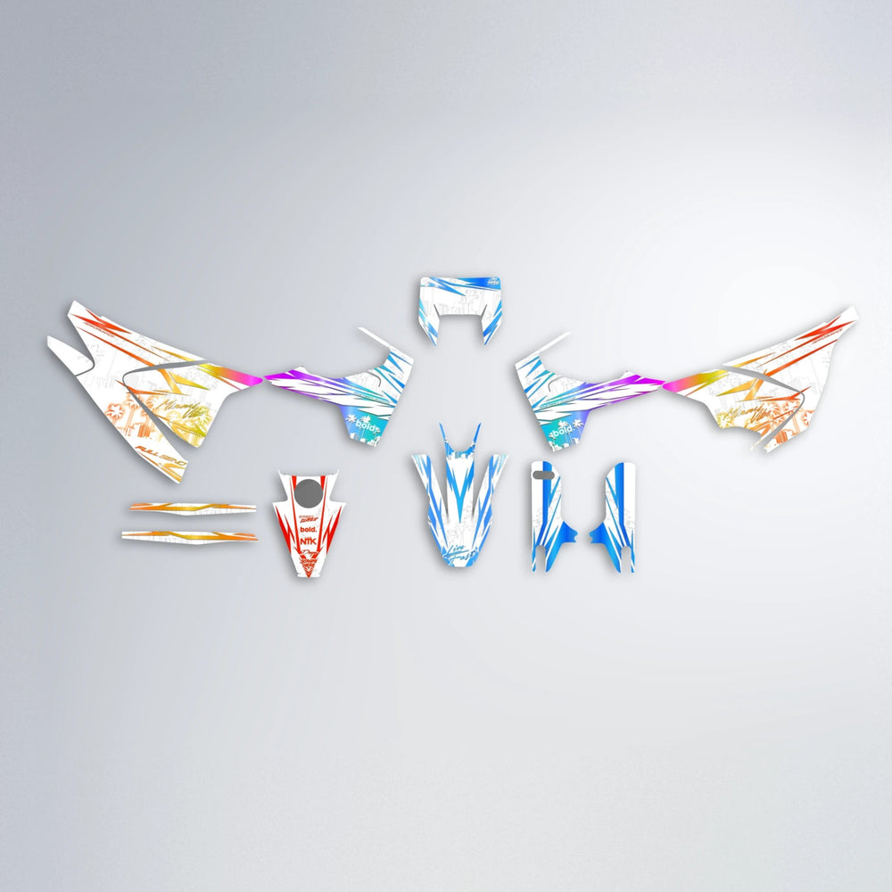 VICTORY Husqvarna 701 graphics kit parts layout in Sunset Fade