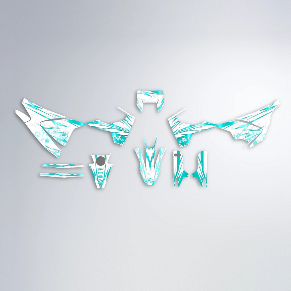 VICTORY Husqvarna 701 graphics kit parts layout in Teal