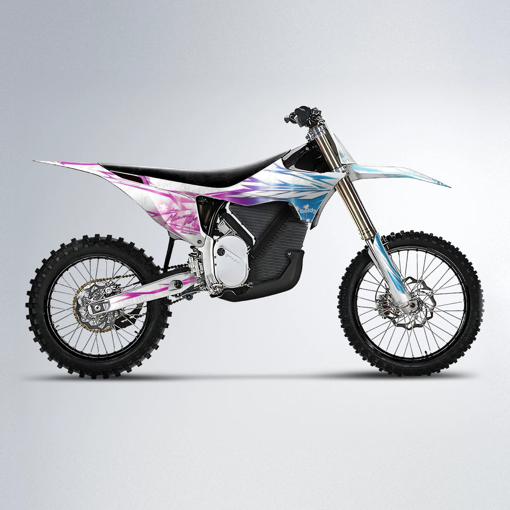 VICTORY Stark Varg MX motocross graphics kit in Pink & Light Blue