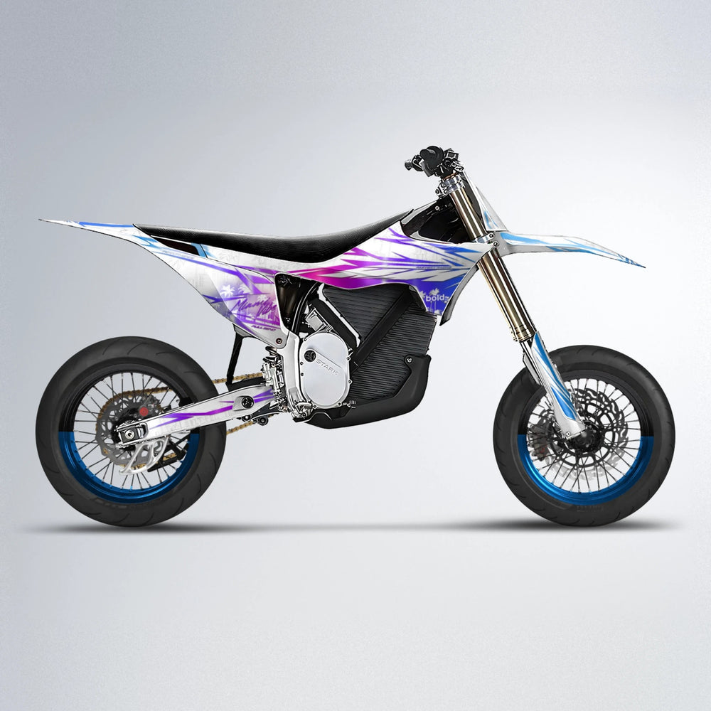 VICTORY Stark Varg SM supermoto graphics kit in Blue Purple Fade