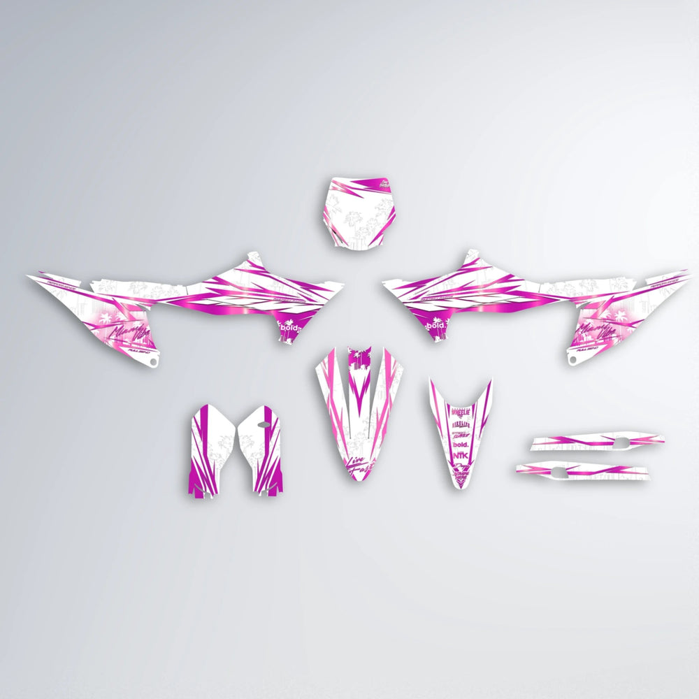 VICTORY Stark Varg SM graphics kit parts layout in Pink