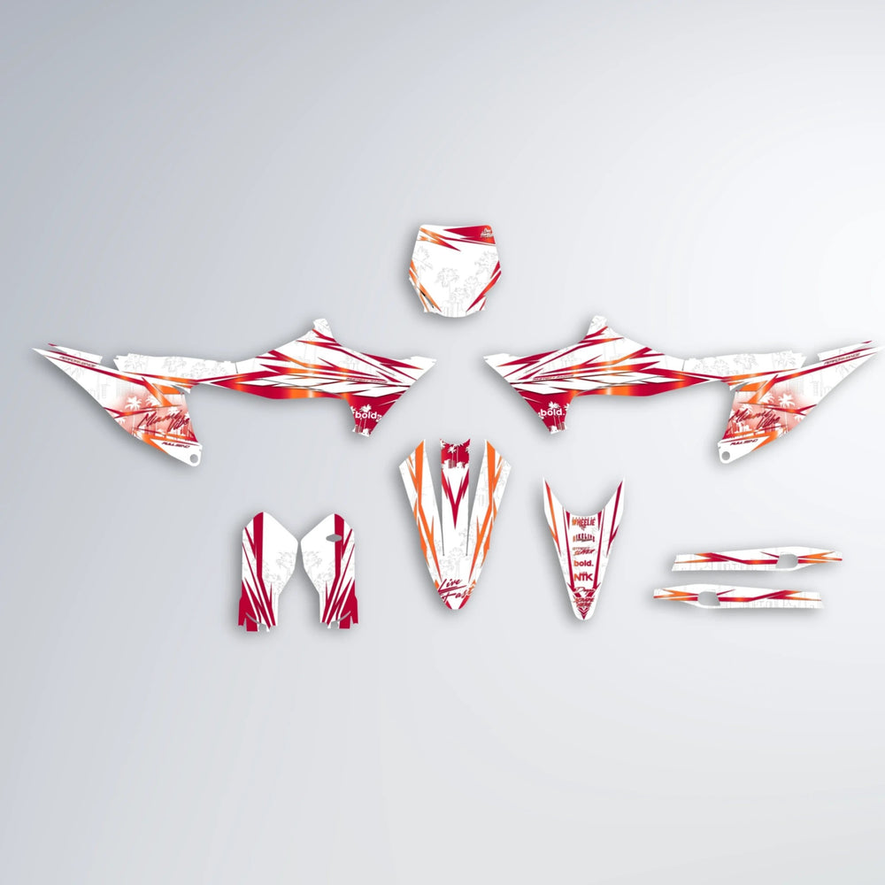 VICTORY Stark Varg SM graphics kit parts layout in Red