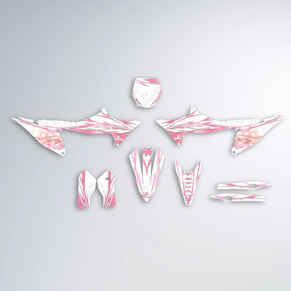 VICTORY Stark Varg SM graphics kit parts layout in Sakura Pink