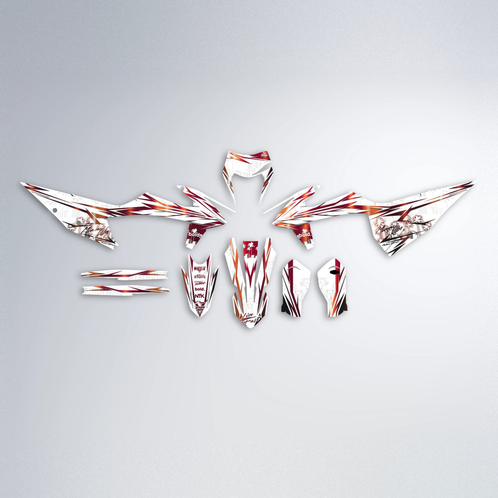 VICTORY graphics kit parts layout in Black & Red