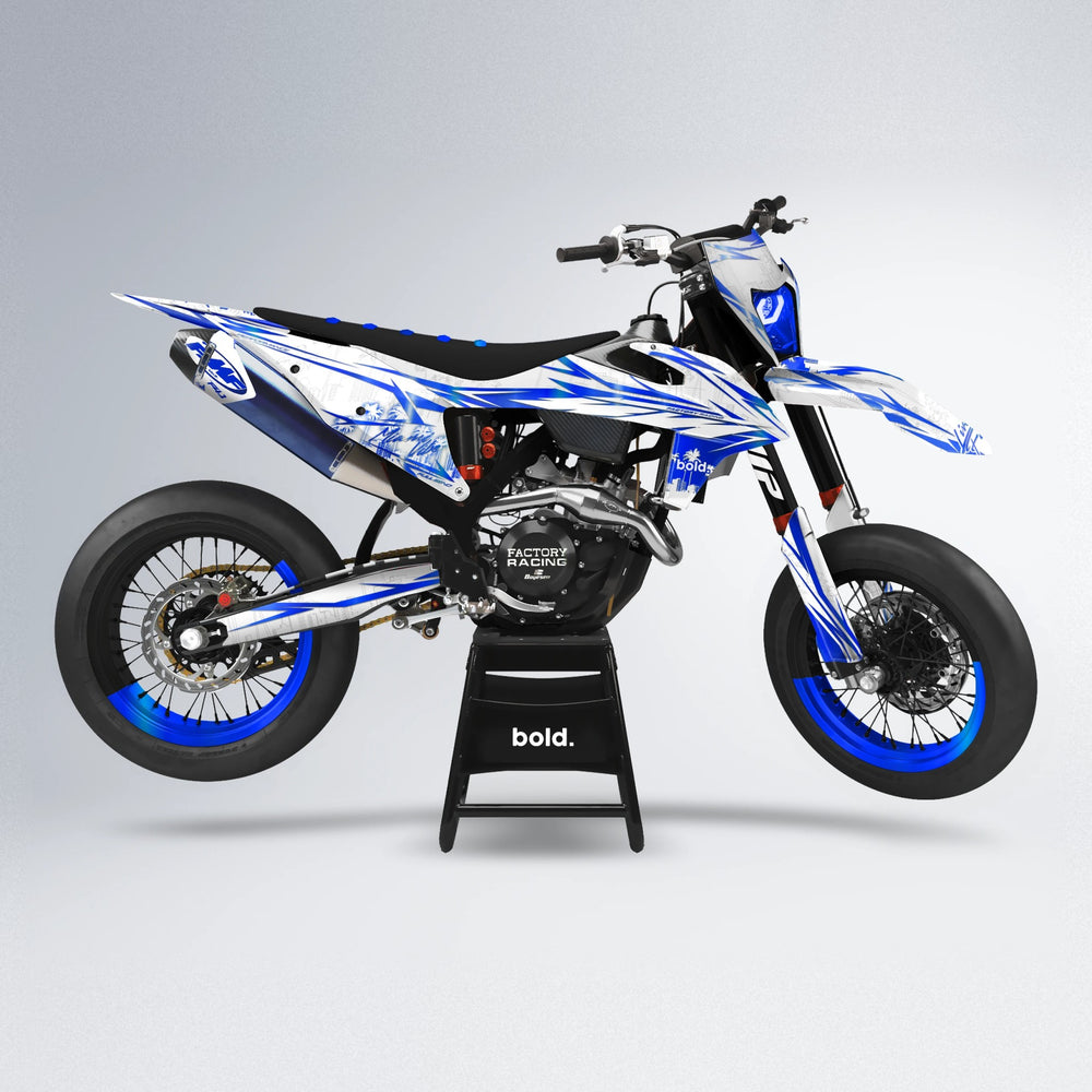 VICTORY supermoto graphics kit in Blue Chrome