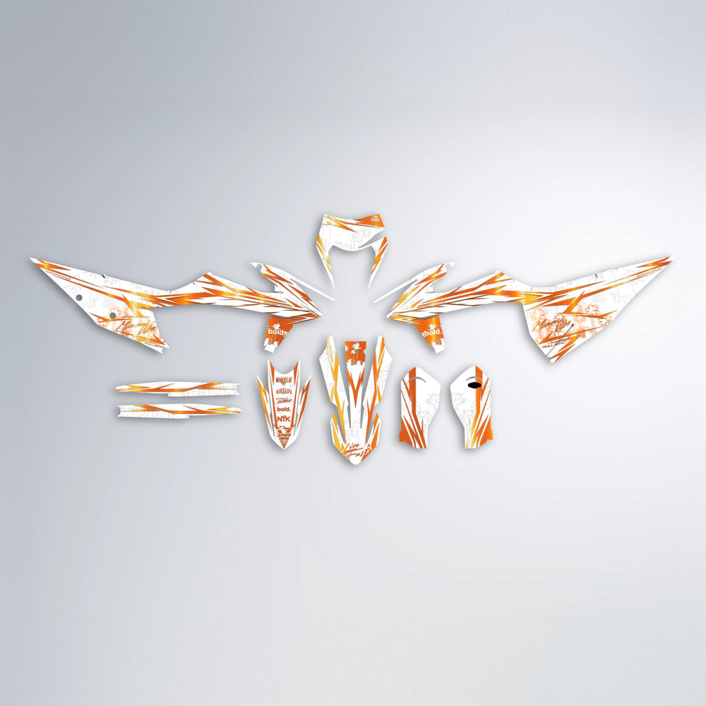 VICTORY graphics kit parts layout in Orange