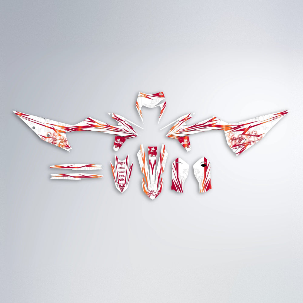 VICTORY graphics kit parts layout in Red